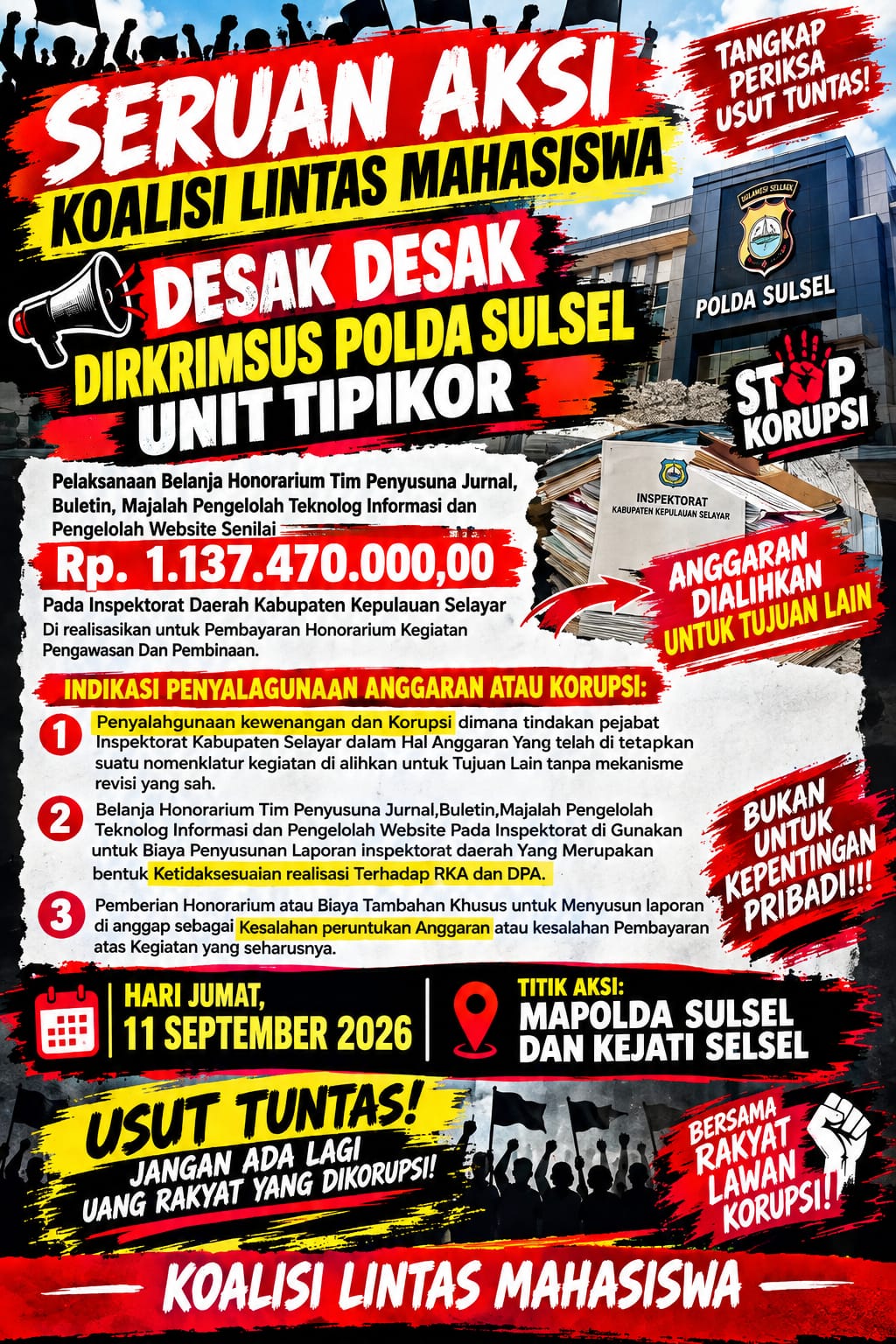 Tanpa Mekanisme Revisi Resmi: Pengalihan Anggaran Inspektorat Selayar Dianggap Ilegal dan Berpotensi Merugikan Negara